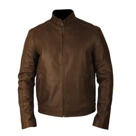 Jason Bourne B 624 Brown Genuine Leather Jacket