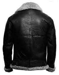 BOCCIE Aviator RAF Retro Real leather bomber Pilot B 3 Fashion B 17 Faux Fur Jacket