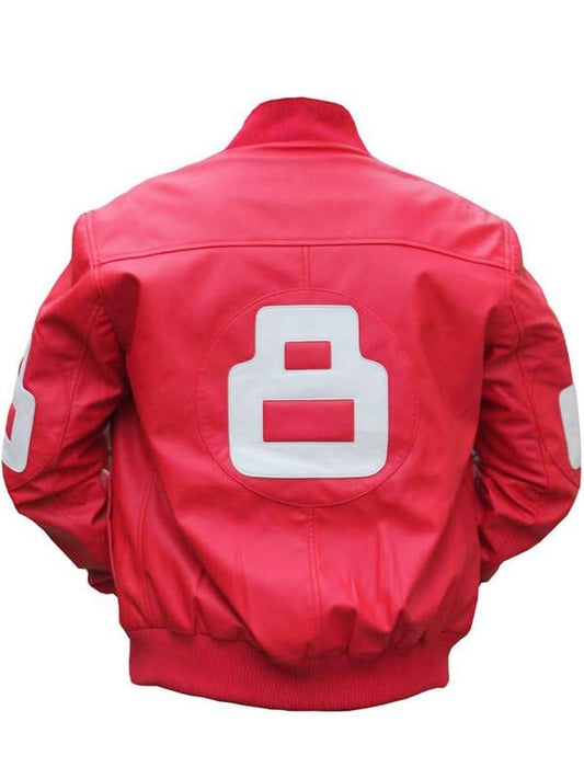 8 Ball RED color Jacket Fashion B 260 real sheep skin Leather jacket