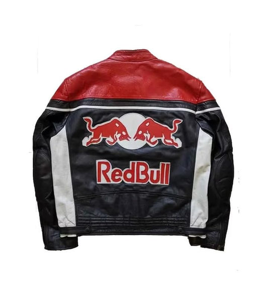 Mens Red Bull  B 234 Black & Red fashion real  leather Jacket