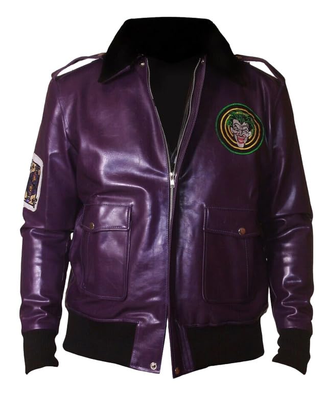 Joker Goon Bomber jacket Top fashion B 215 Genuine Leather Jacket