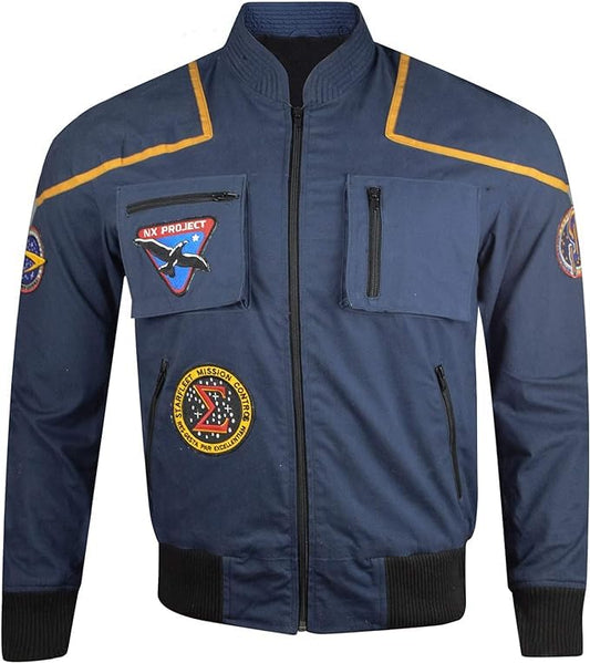 Boccie Fashion star B 306 Space pilot uniform/suit jonathan trek archer Jacket