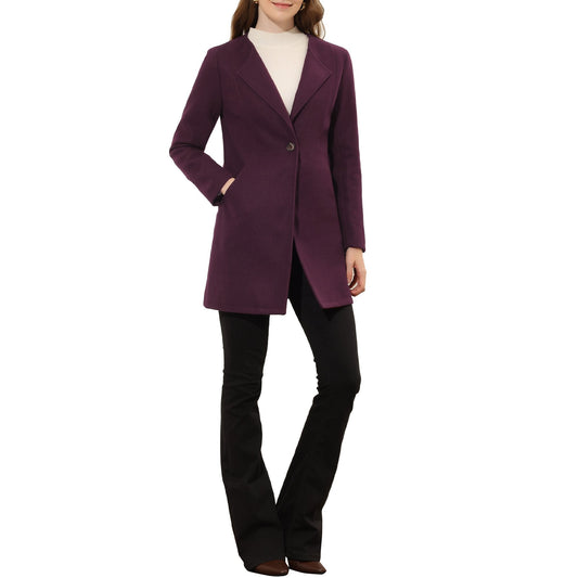 Women purplish Color hi quality Fabric fashion coat B 726