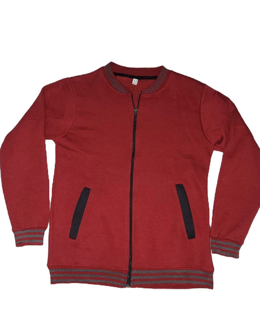 Fleece  Red Bomber Jacket  B 501b