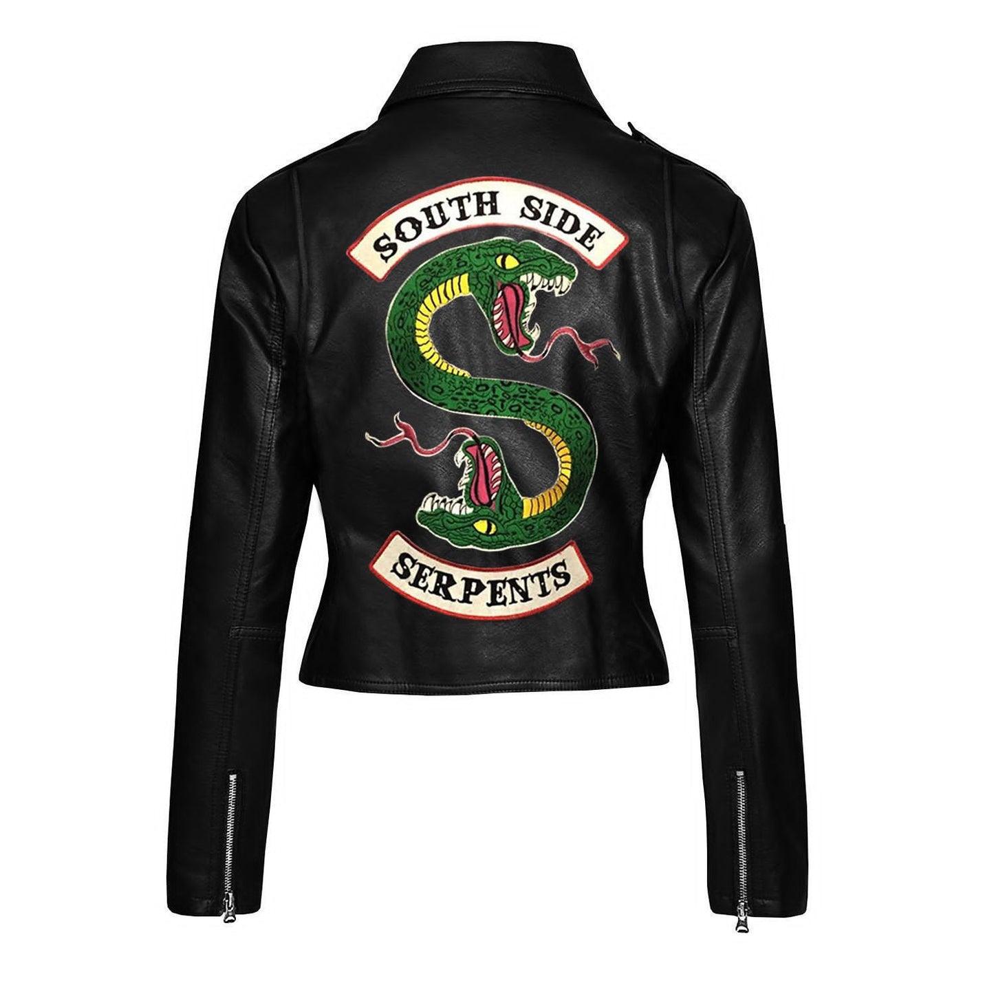 Women Fashion B 205 StMandy Riverdale Jacket Girls Red Serpents Biker Gang Southside Jacket Black Leather jacket